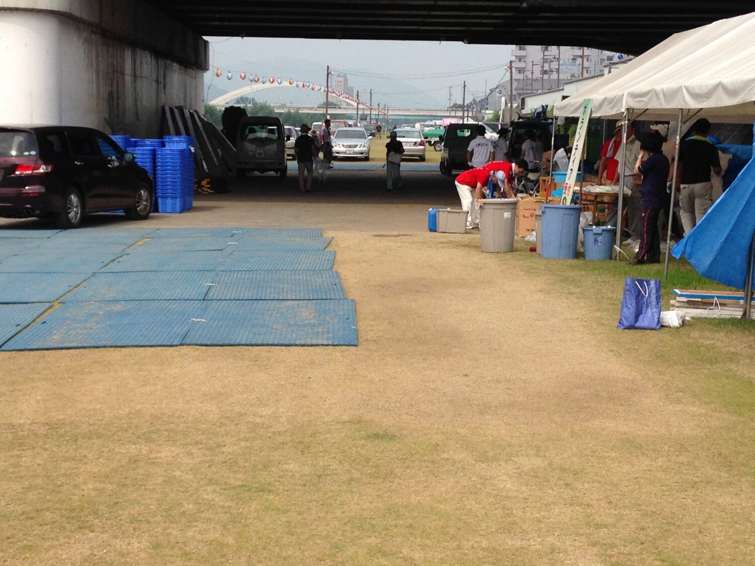 河川敷清掃・第37回津山納涼ごんごまつり終了